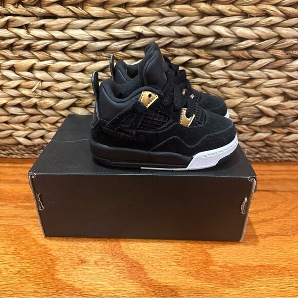 Jordan 4 Retro Sneakers sz 5c Black on Black Retro 4 Sneakers toddler sz 5 - Picture 9 of 9